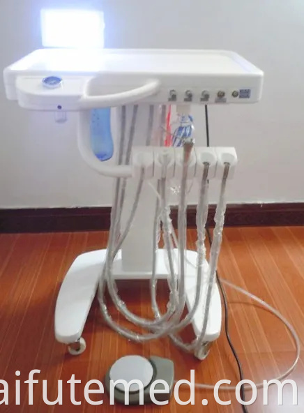 Portable Unit Dental Treatment Mobile Cart Trolley Dental Unit with Film Viewer
